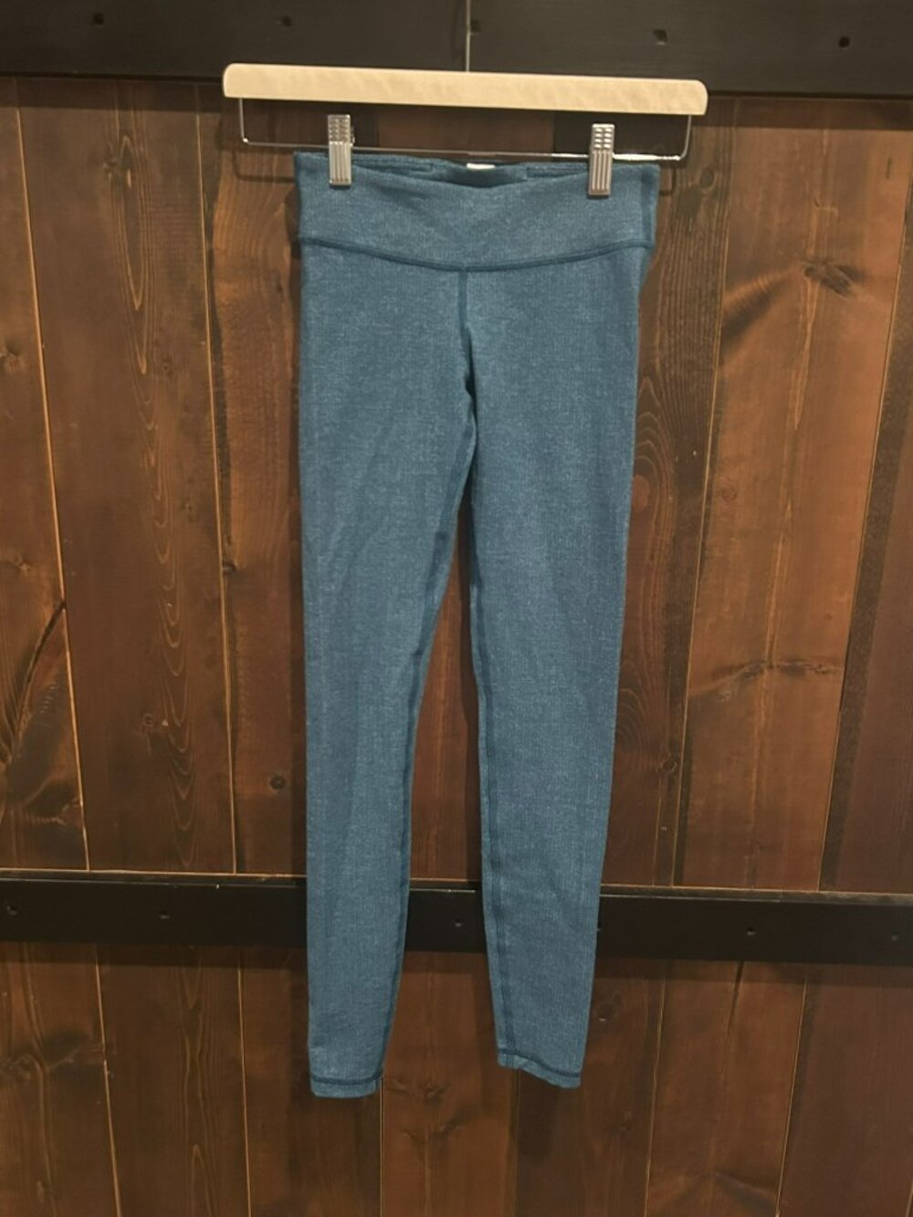 Ivivva by Lululemon Heathered Teal Rhythmic Tights Girls Size 10